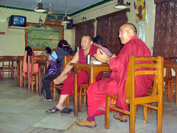 The Tibetan restaurant at Gyudmed Monastery Dharamsala